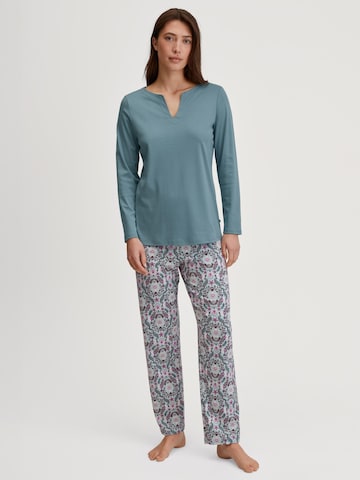 CALIDA Pajama 'Autumn Dreams' in Blue