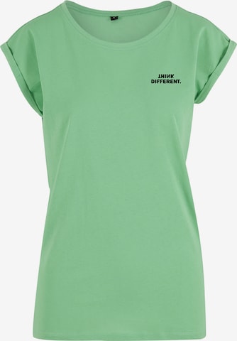 Urban Classics T-Shirt 'Think' in Grün: Vorderseite