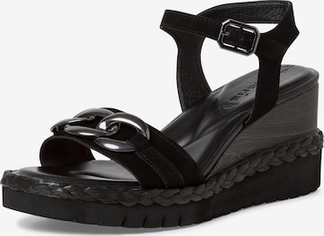 TAMARIS Strap Sandals in Black: front