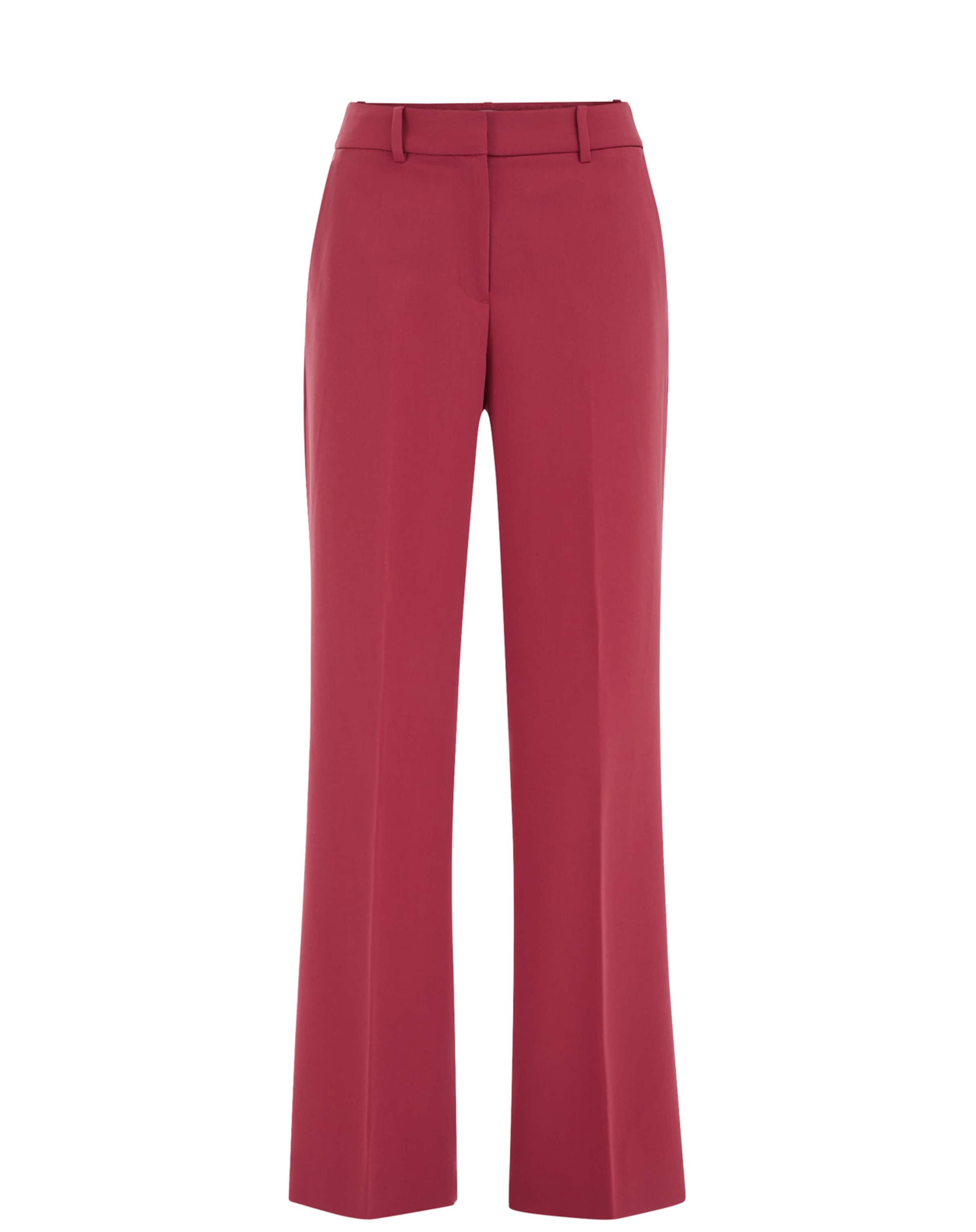 WE Fashion Široke hlačnice Hlače | rdeča barva: sprednja stran