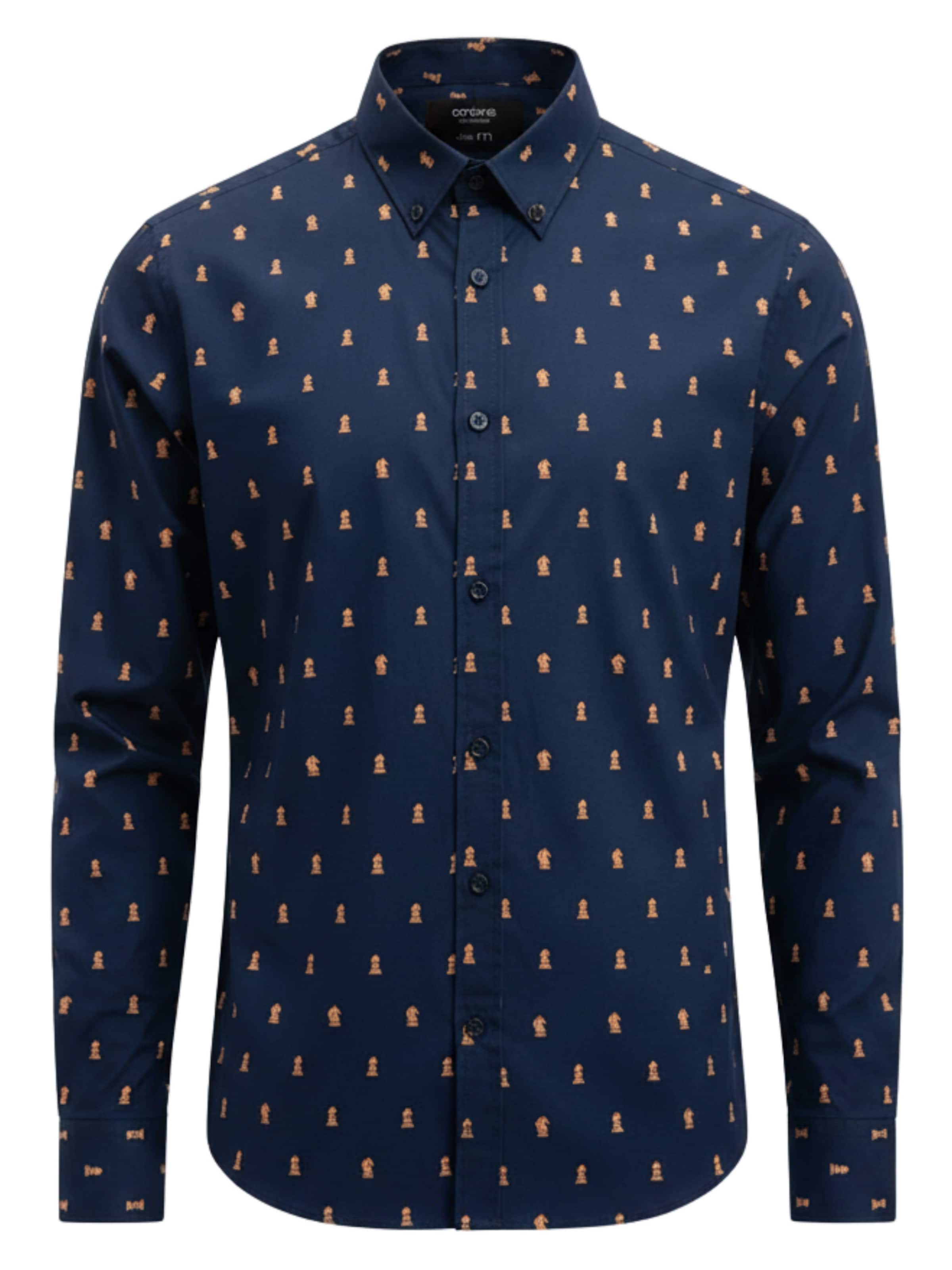 Ombre Regular fit Button Up Shirt in Blue: front