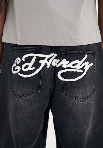 Ed HardyLoosefit Traperice 'NYC Skull' - crna boja