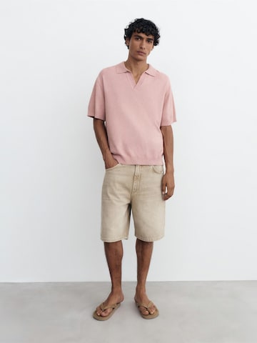 Pull&Bear Koszulka w kolorze różowy