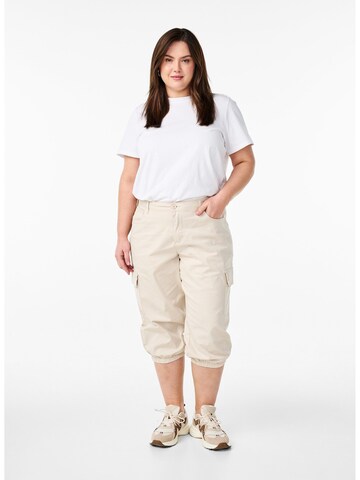 Zizzi Конический (Tapered) Брюки-карго 'Vmone' в Бежевый