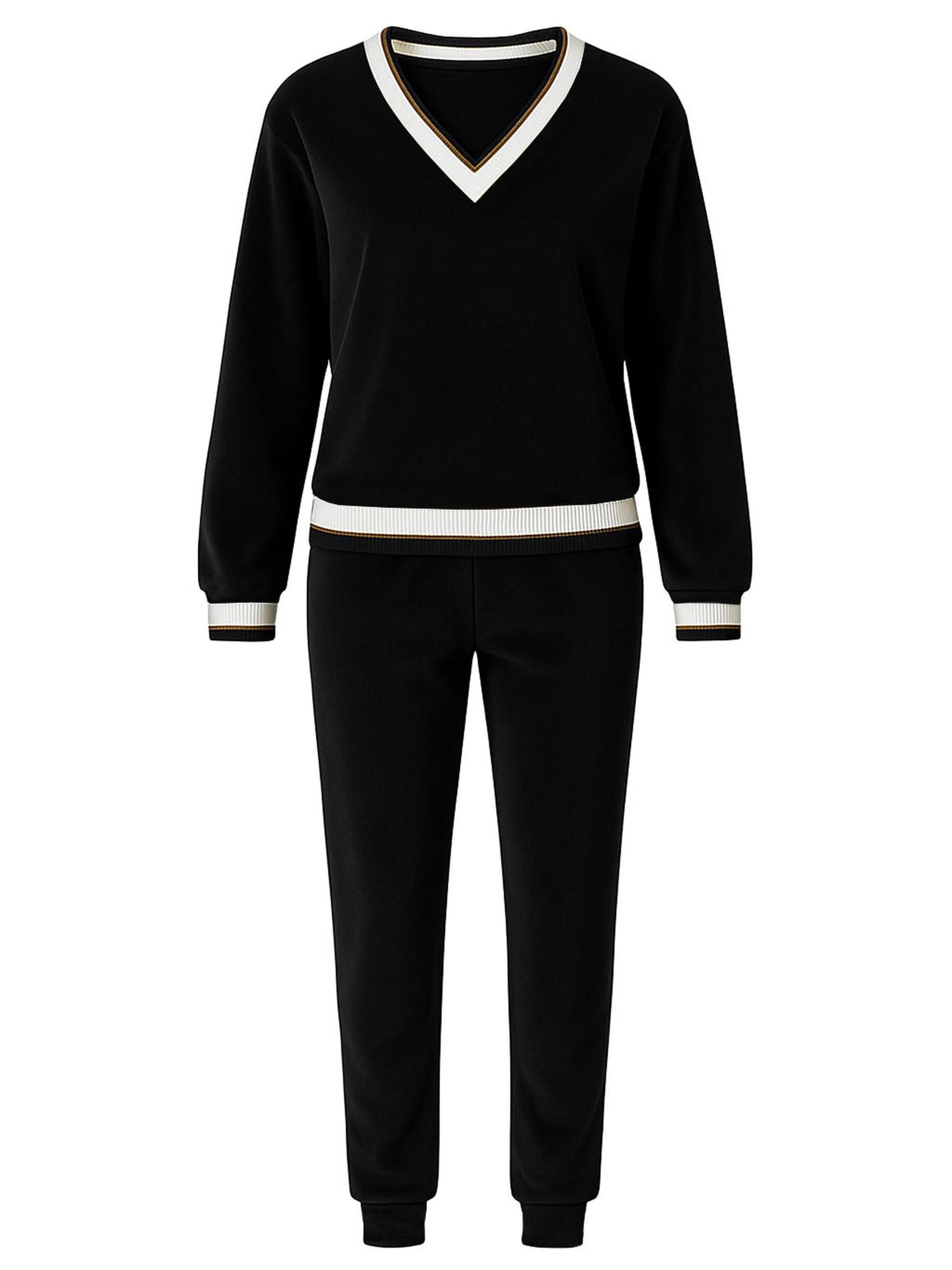 Vivisence Jogginganzug '9201kmpl'‌‌‌‌ in Schwarz: Vorderseite