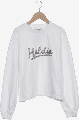 Herrlicher Sweatshirt & Zip-Up Hoodie in L in White: front