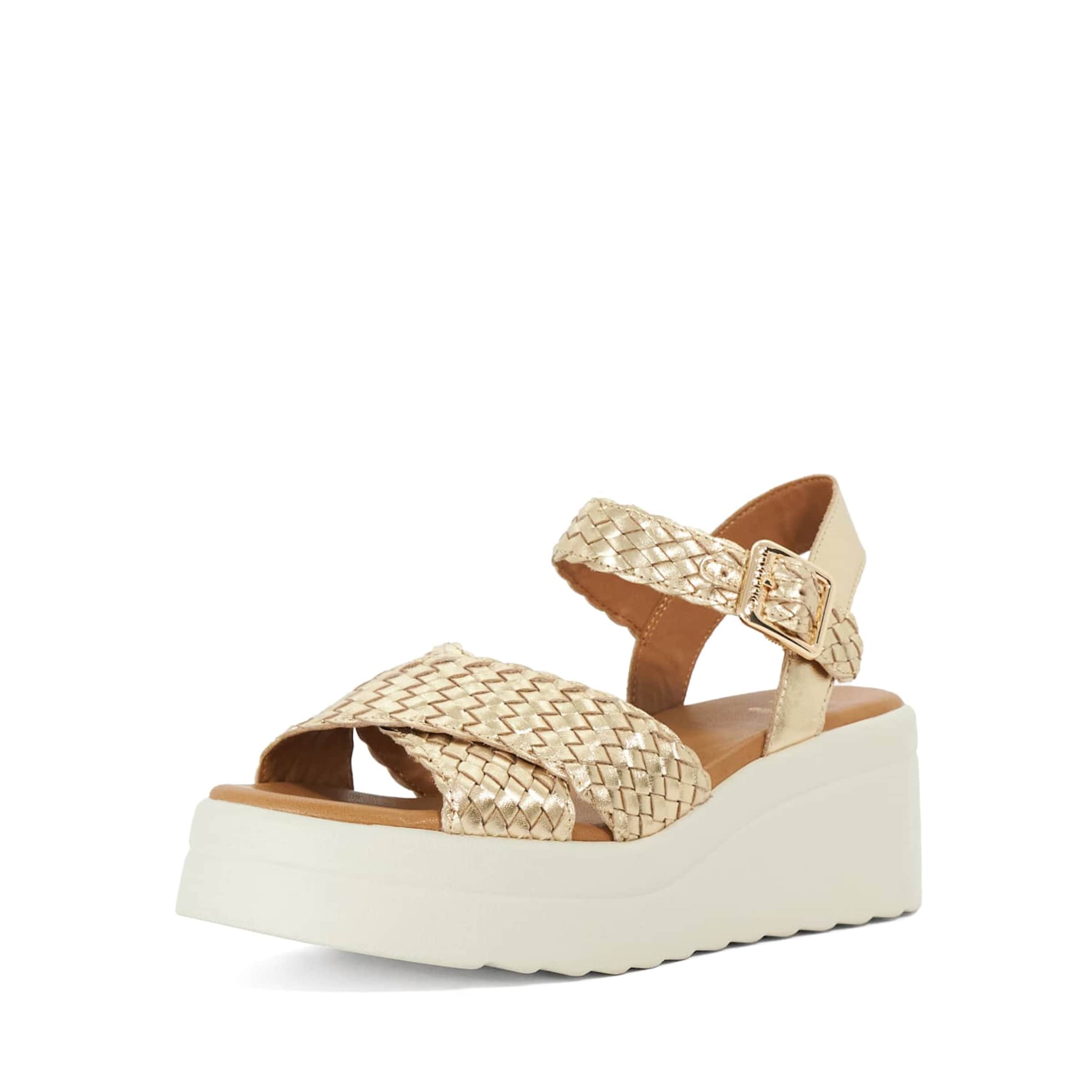 Sandales Dune LONDON en or : devant