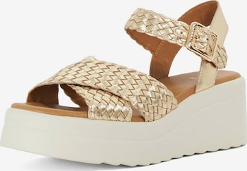 Dune LONDON Sandale in Gold: Vorderseite