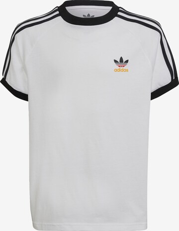 Tricou 'Adicolor 3-Stripes' de la ADIDAS ORIGINALS pe alb: față