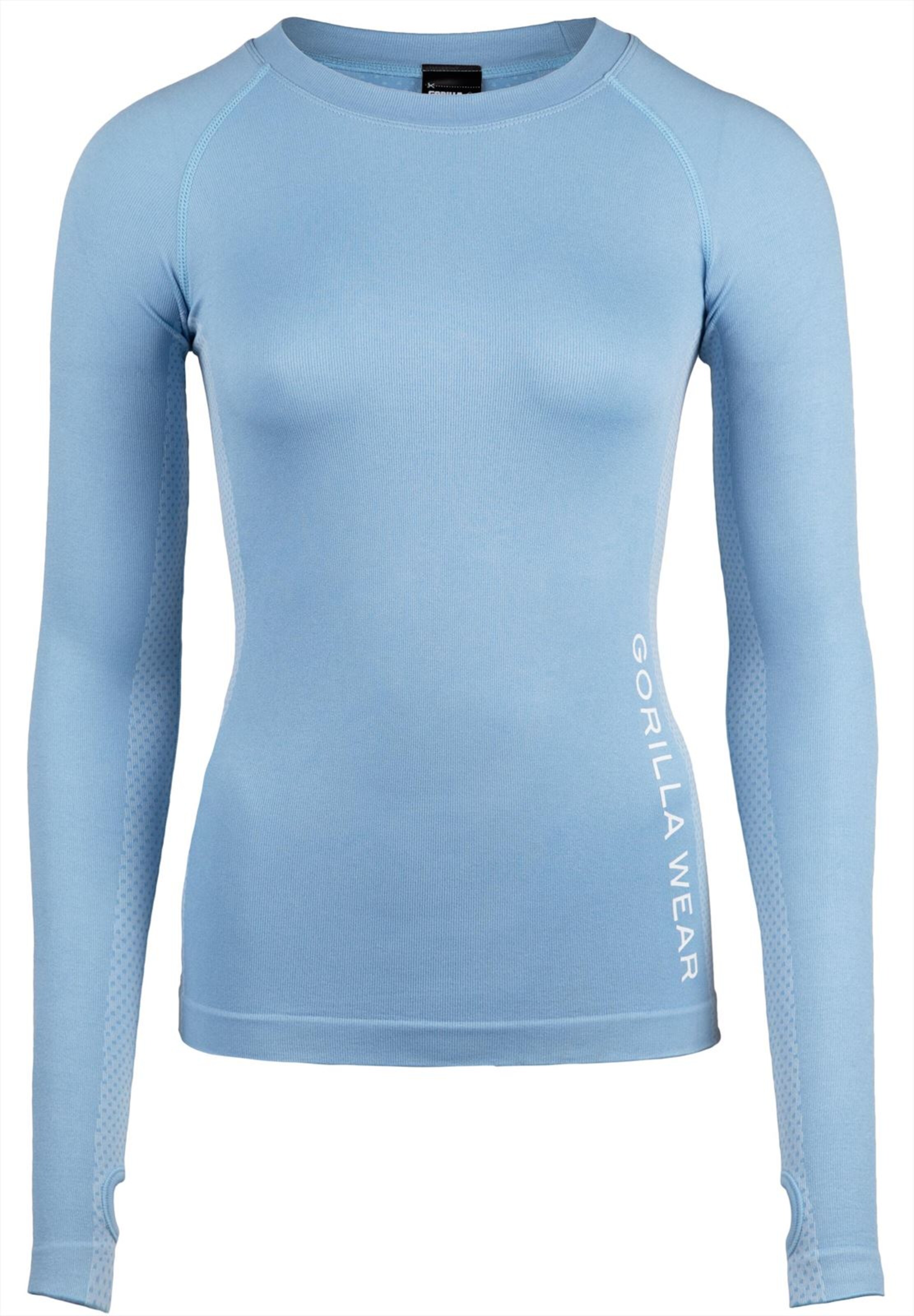 Maglia funzionale 'Selah Seamless' di Gorilla Wear in blu: frontale