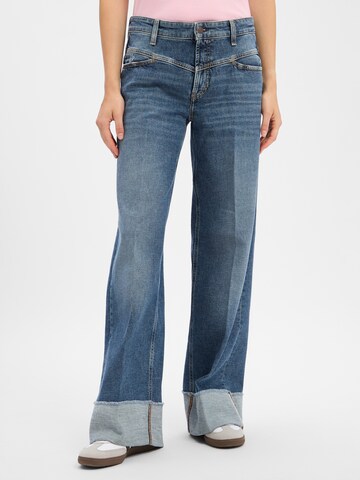 Cambio Wide leg Jeans ' Antonia ' in Blauw: voorkant