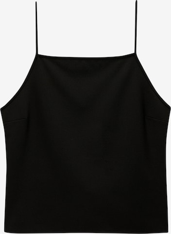 Top de la Pull&Bear pe negru: față