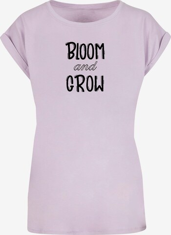 Merchcode T-Shirt 'Spring - Bloom and Grow' in Lila: predná strana