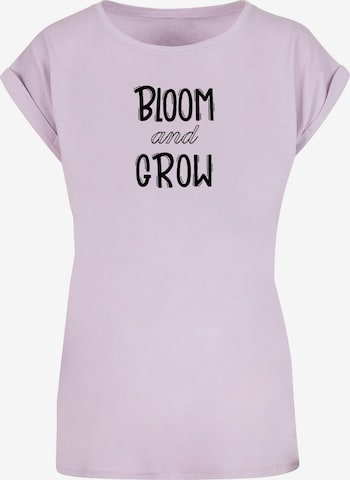Merchcode T-Shirt 'Spring - Bloom and Grow' in Lila: predná strana