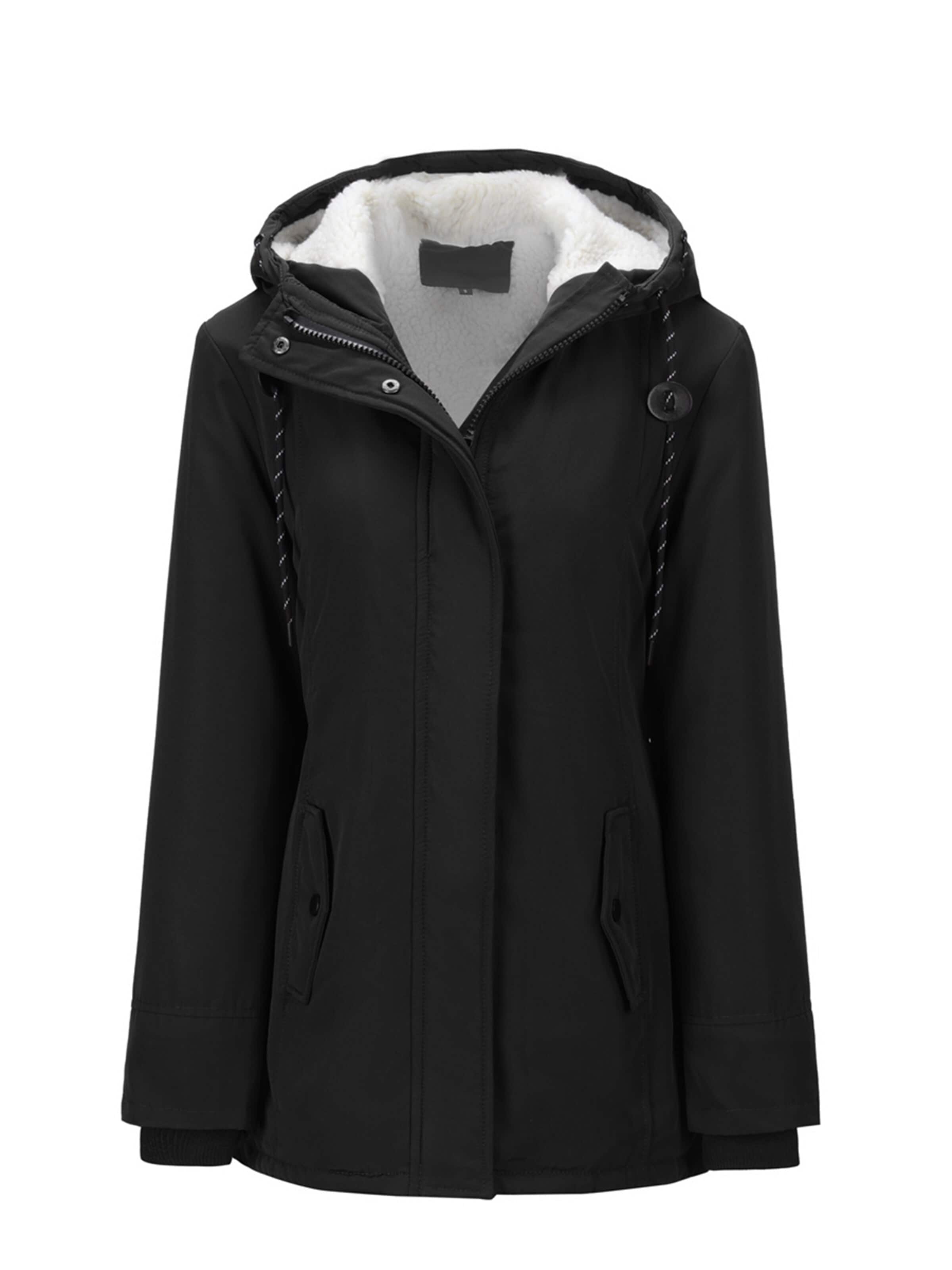 YOUTHUP Winterjacke‌‌‌‌‌‌‌ in Schwarz: Vorderseite