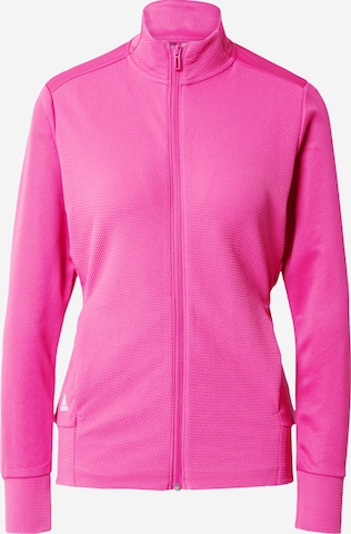 ADIDAS GOLF Athletic Jacket in Pink: front