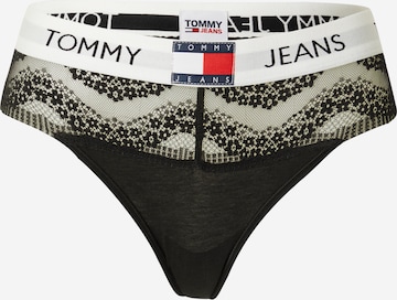 melns Tommy Jeans Stringu biksītes: no priekšpuses