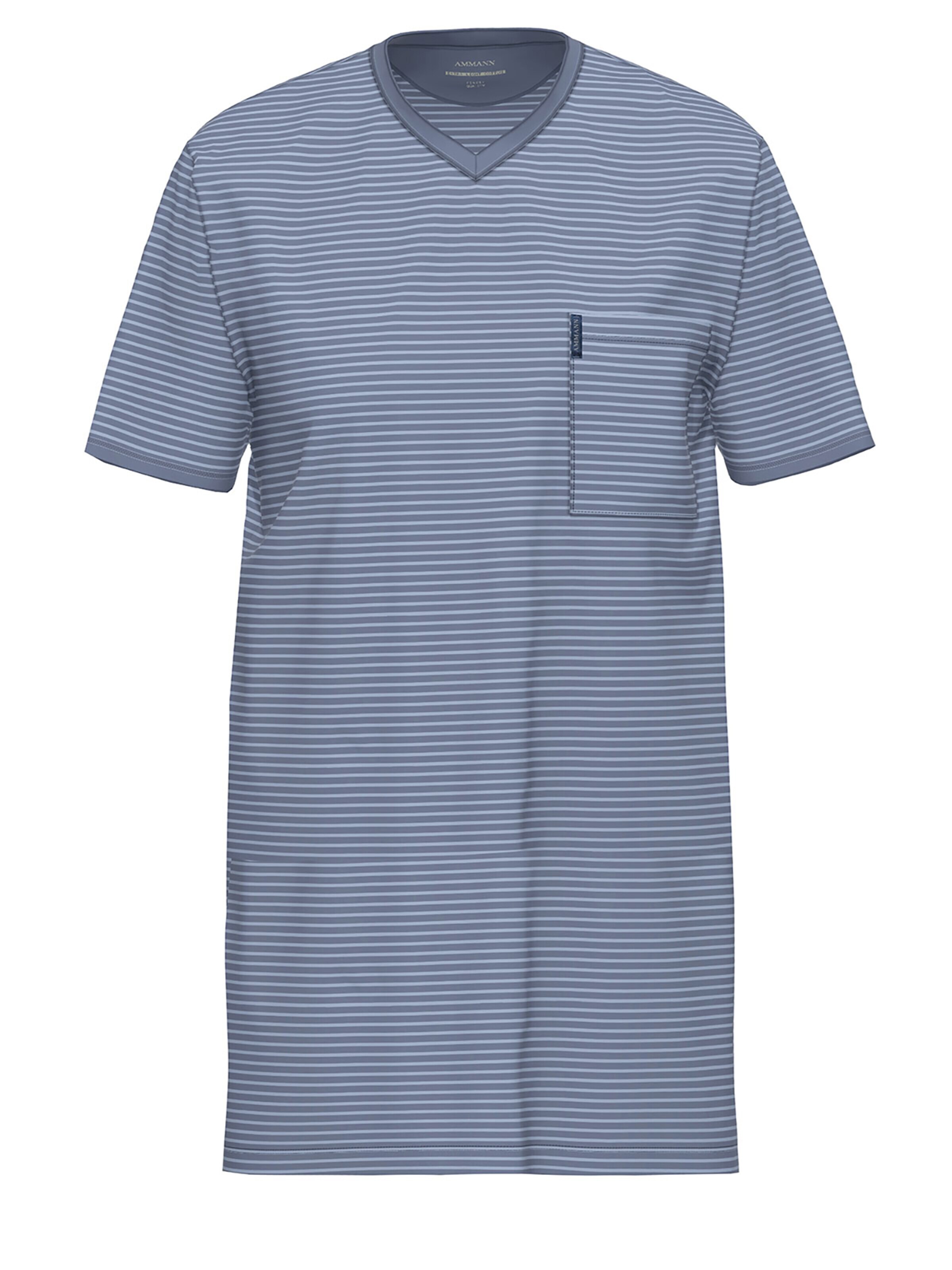 Ammann Short Pajamas 'Nightwear' in Blue: front