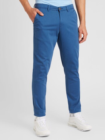 JACK & JONES - Slimfit Calças chino 'MARCO BOWIE' em azul: frente