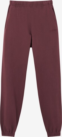 Pull&Bear Regular Pants in Purple: front