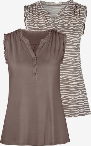 LASCANA Top in Bruin: voorkant