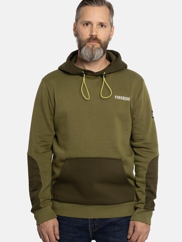 FORSBERG Sweatshirt 'Hoodie mit reflektierendem Logo' in Green: front