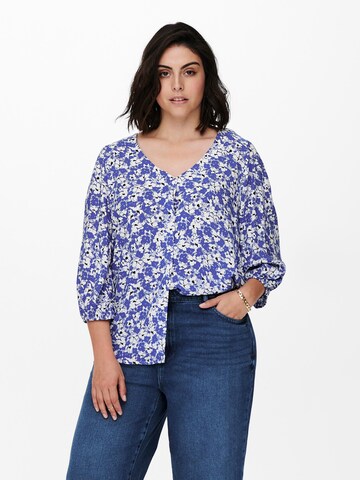 ONLY Carmakoma Blouse 'Dazz' in Blauw: voorkant