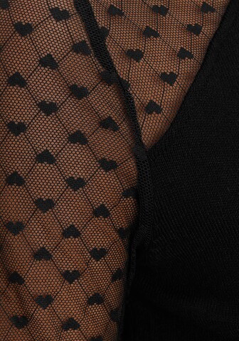 MELROSE Strickkleid  'Herzmesh' in Schwarz