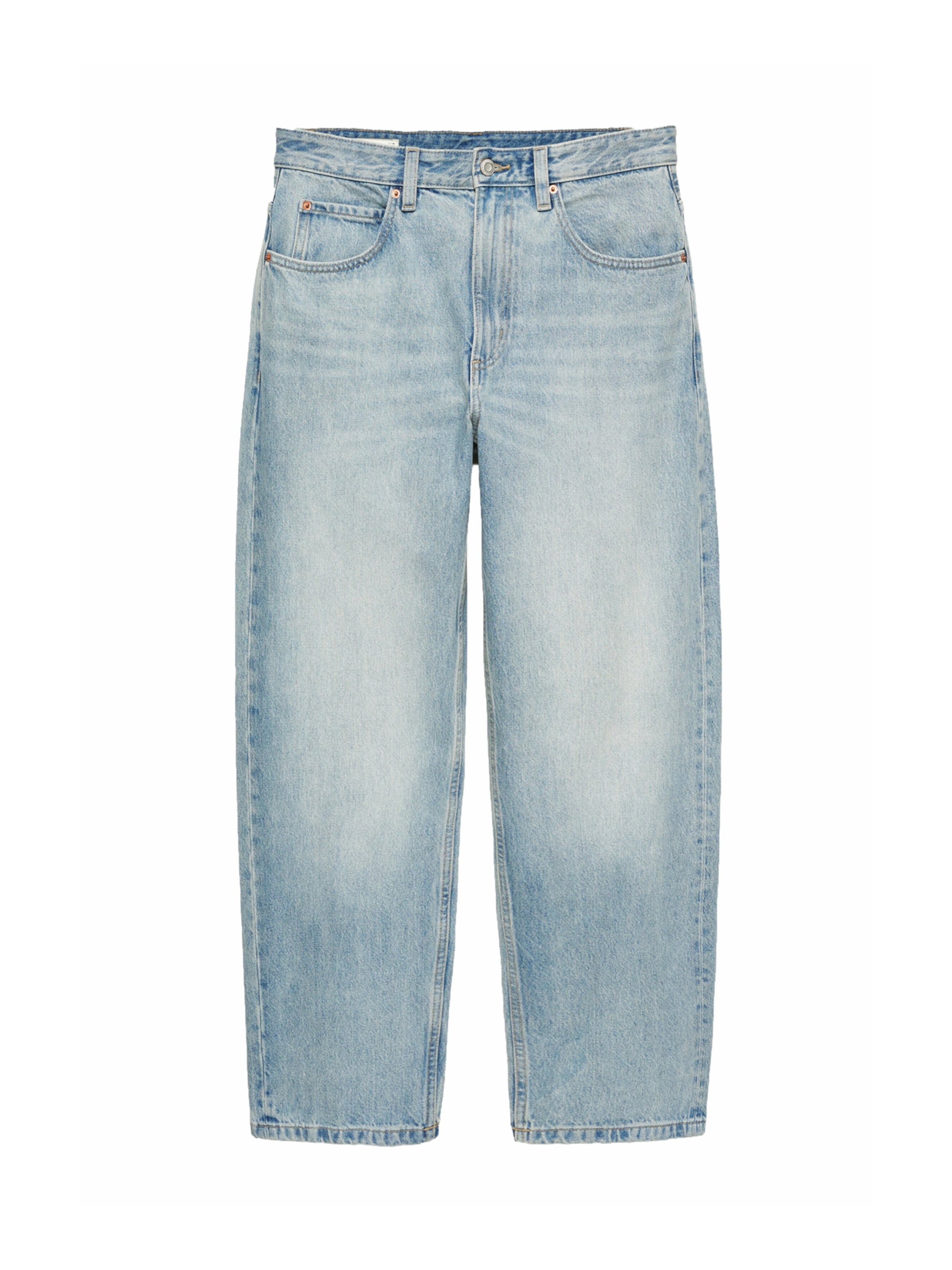 Jeans de la Pull&Bear pe albastru: față