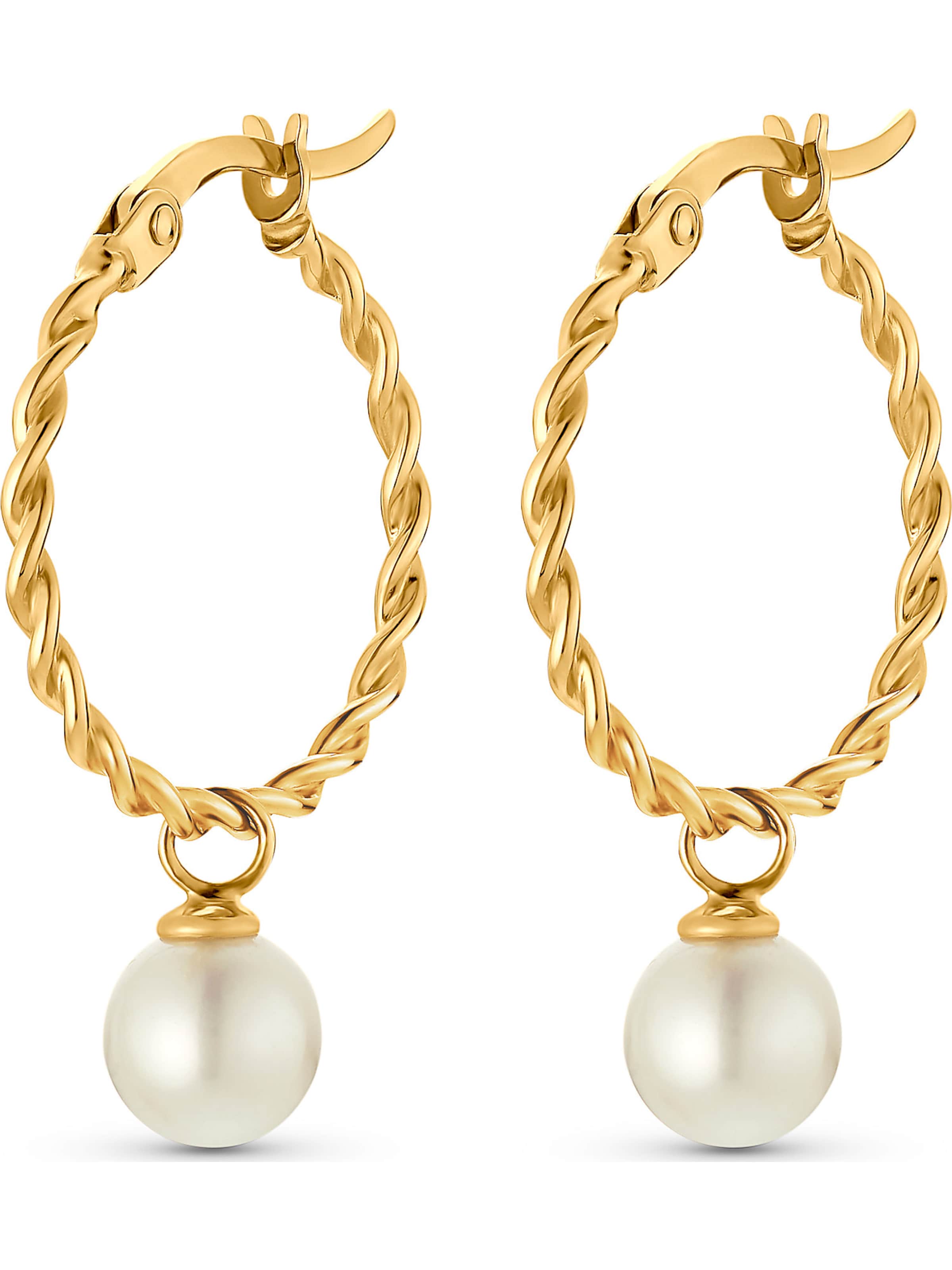 CHRIST Earrings in Yellow: front