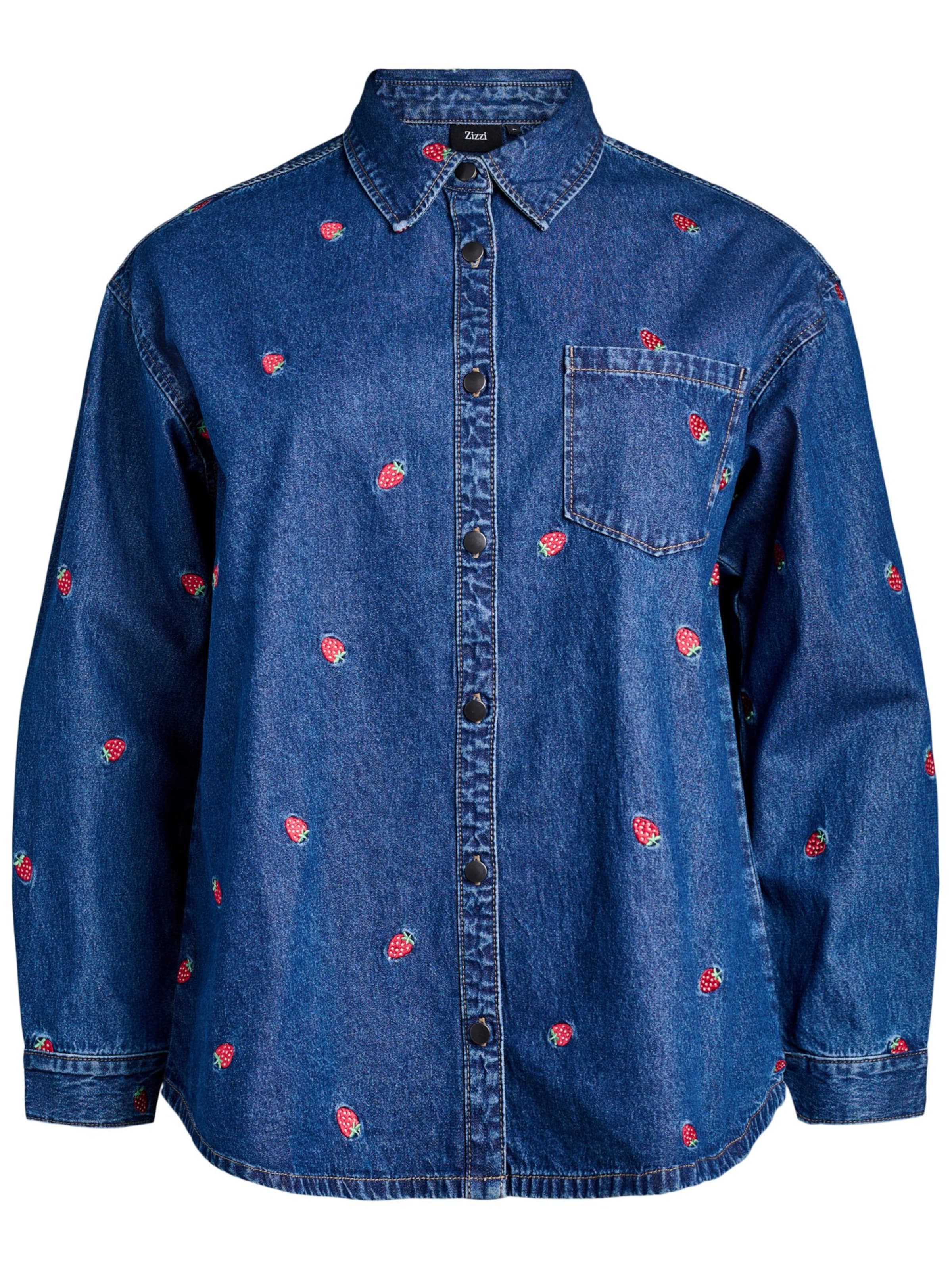 Zizzi Блузка 'Jeva' в Синий: спереди