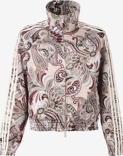 XS dydžio Demisezoninė striukė 'Liberty London Firebird' iš ADIDAS ORIGINALS, spalva – smėlio spalva / ruda / pastelinė žalia / pudros spalva, Prekių apžvalga