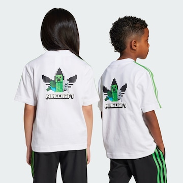 ADIDAS ORIGINALS Shirt 'Adidas x Minecraft' in Wit: voorkant