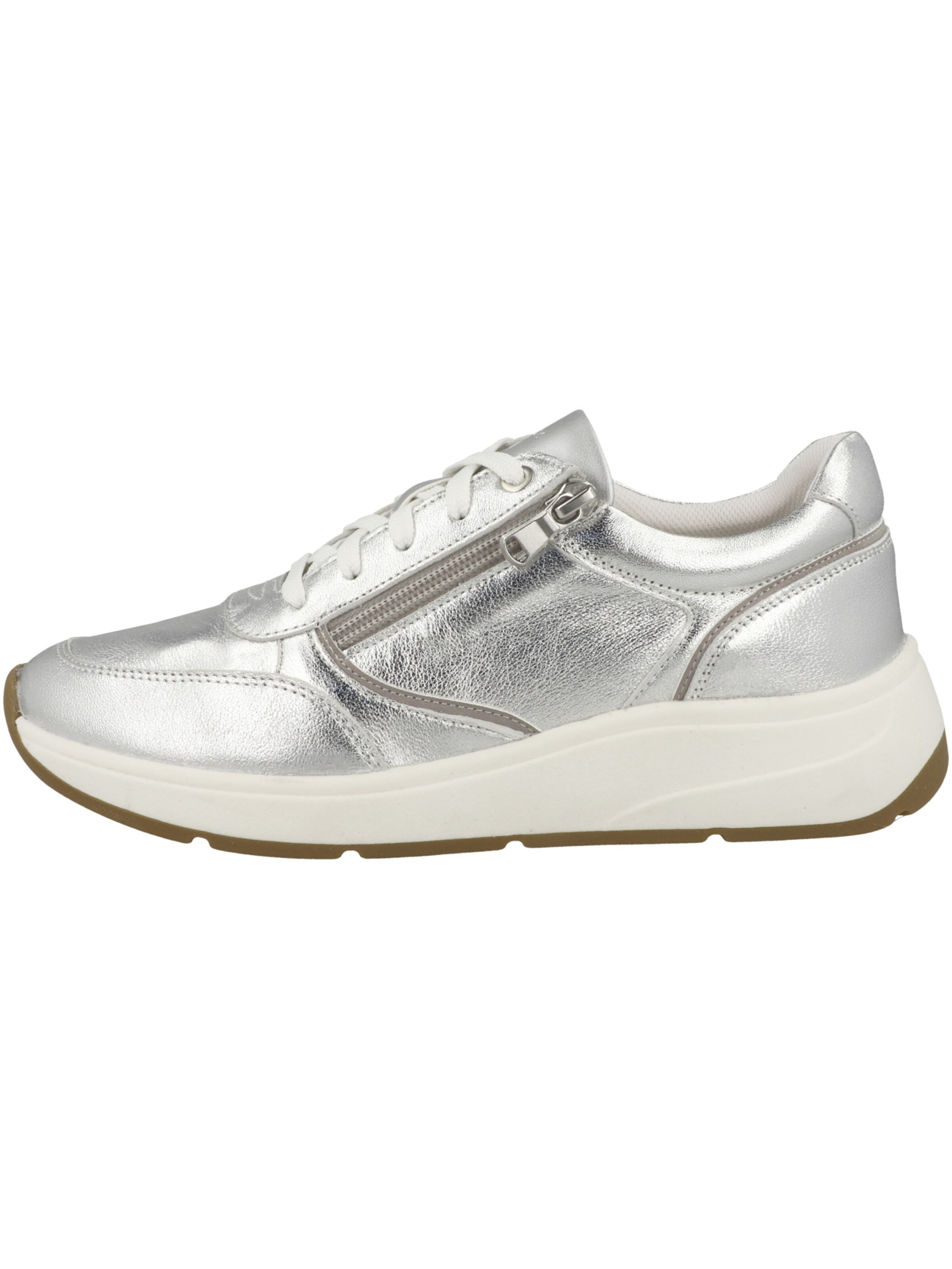 GEOX Sneakers laag 'D Cristael E' in Zilver