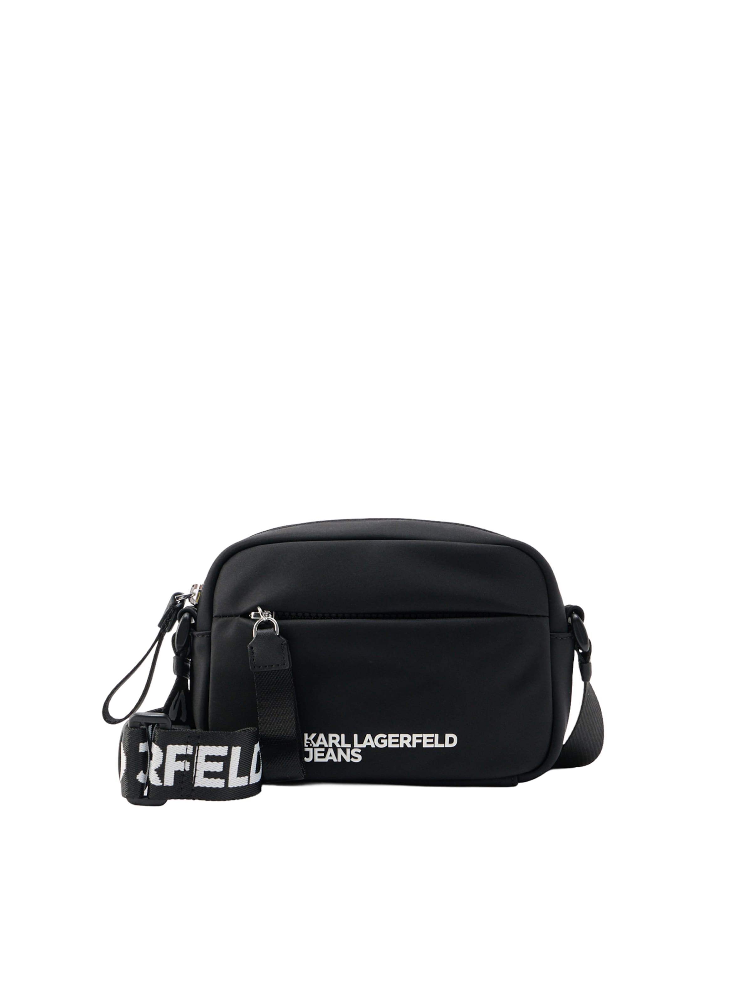 KARL LAGERFELD JEANS - Bolso de hombro en negro: frente