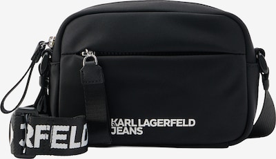 Rankinė su ilgu dirželiu iš KARL LAGERFELD JEANS, spalva – juoda / balta, Prekių apžvalga