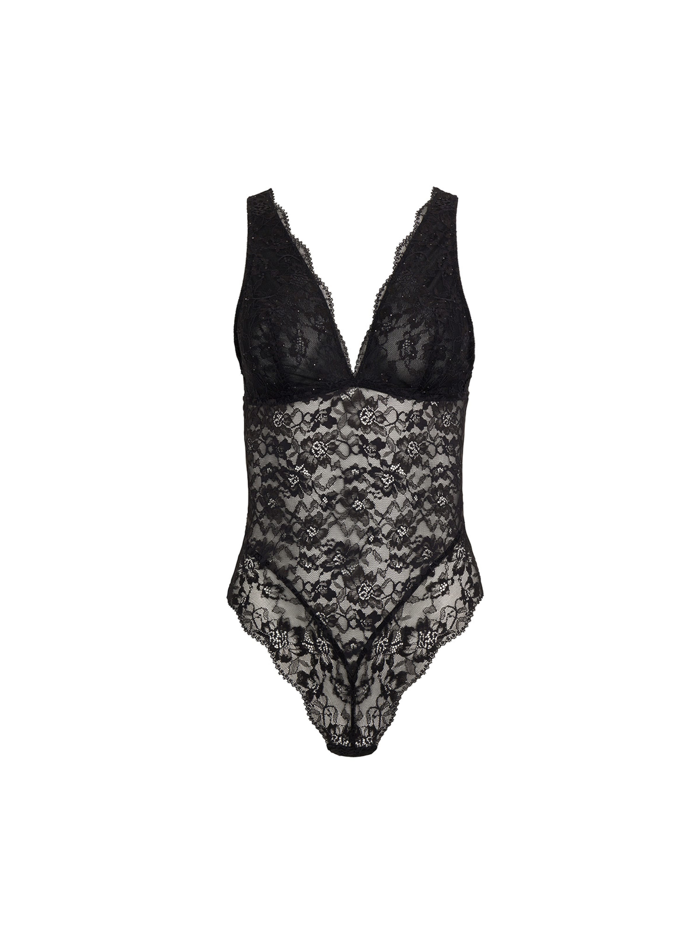 Lauren Ralph Lauren Body ' Lauren Lace Sequins ' in Schwarz: Vorderseite