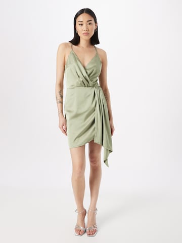 Robe de cocktail Unique en vert : devant