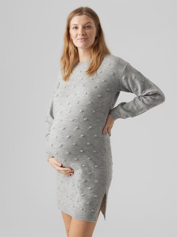 MAMALICIOUS Knit dress in Grey: front