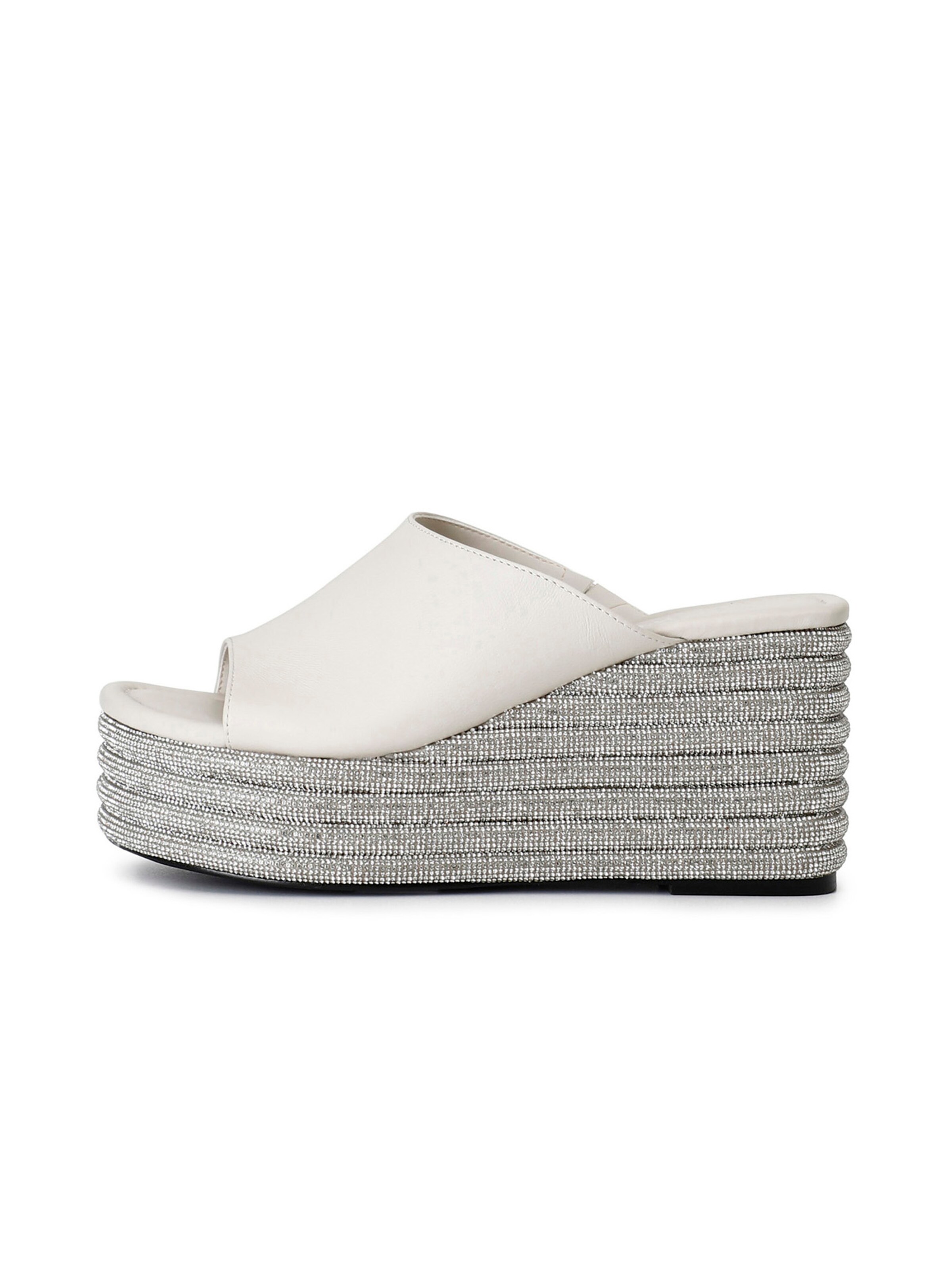 Sandalo di CAFè NOIR in bianco: frontale