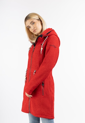 Schmuddelwedda Fleece jas in Rood