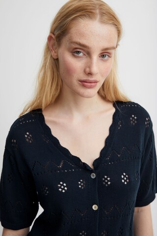 ICHI Knit cardigan in Blue