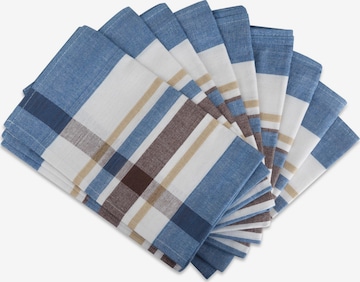 Aspero Dishcloth 'Toffee Stripe' in Blue: front