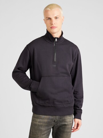 BOSS Sweatshirt 'Zefade' in Zwart: voorkant