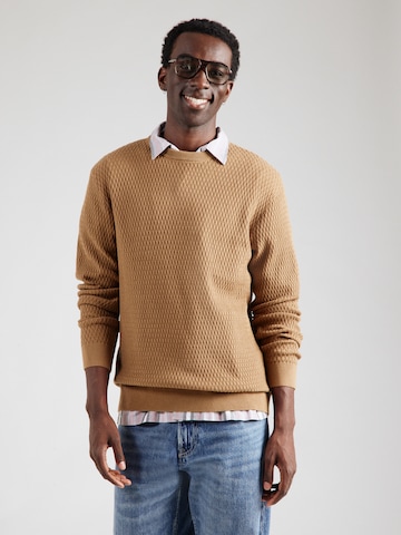 Pull-over 'JPRBLAREAGAN' JACK & JONES en marron : devant