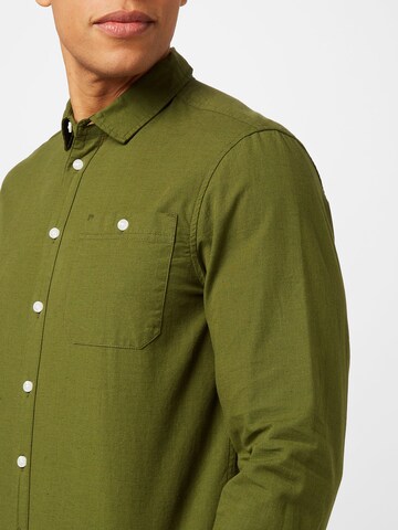 BLEND Regular fit Button Up Shirt in Green