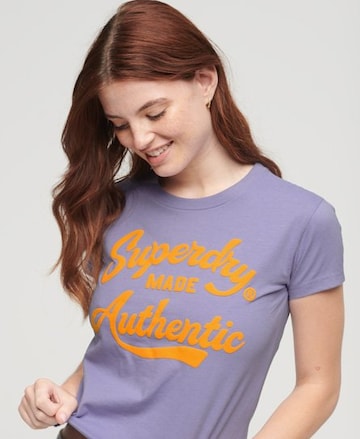 T-shirt Superdry en violet : devant