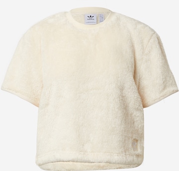 Pull-over 'Essentials+ Fluffy' ADIDAS ORIGINALS en blanc : devant