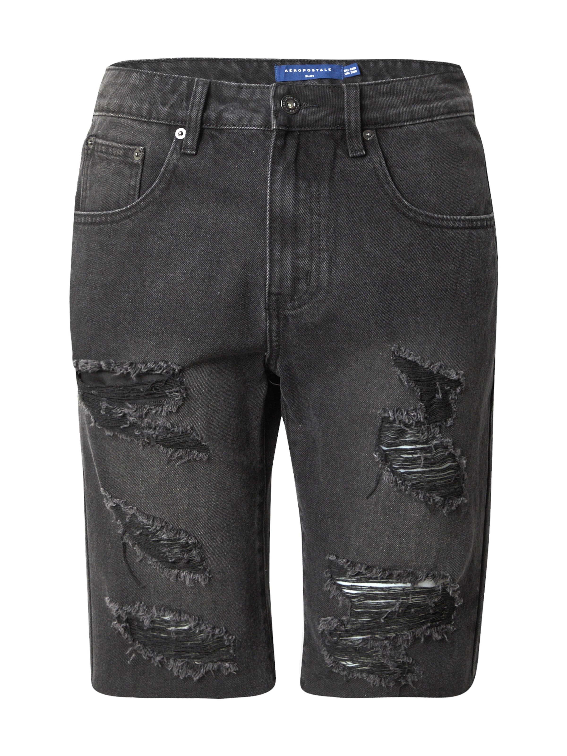 AÉROPOSTALE Regular Shorts in Schwarz: Vorderseite