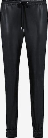 Rich & Royal Tapered Pants in Black: front